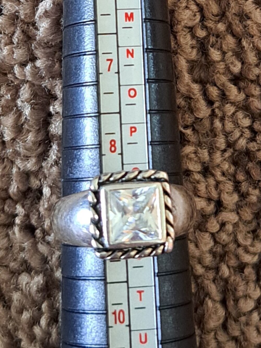Vintage Silpada 925 Sterling Silver Princess Cut Cubic Zirconia Ring - Geometric - Picture 12 of 13